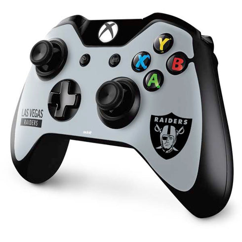 NFL Las Vegas Raiders Silver Performance Series Xbox One Controller Skin