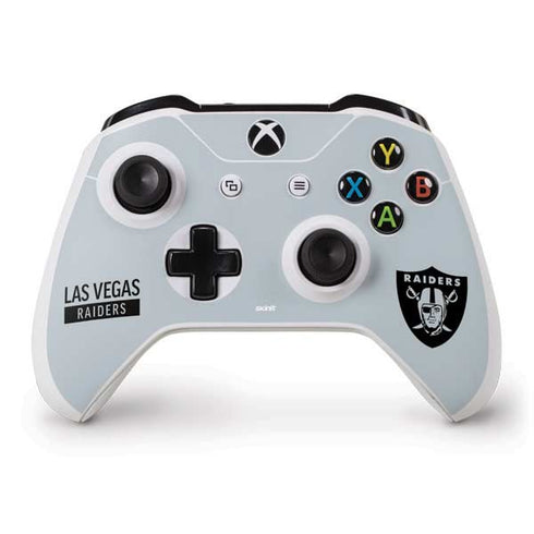 NFL Las Vegas Raiders Silver Performance Series Xbox One S Controller Skin