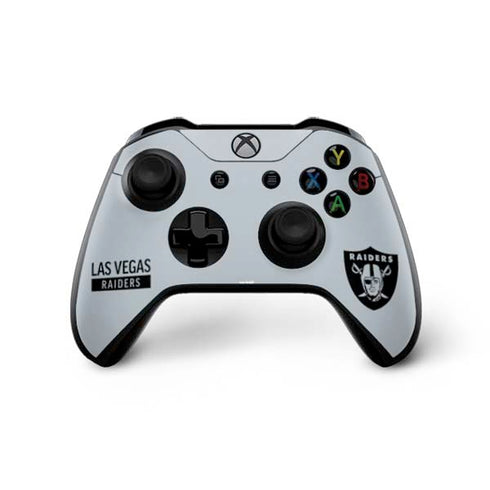 NFL Las Vegas Raiders Silver Performance Series Xbox One X Controller Skin