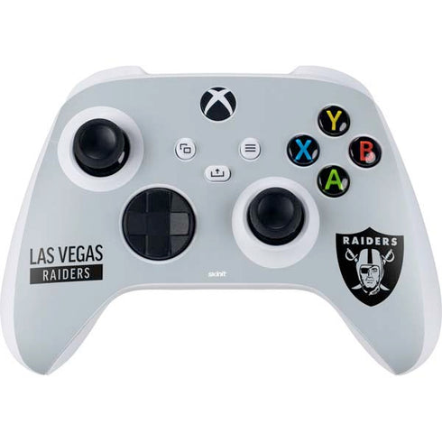 NFL Las Vegas Raiders Silver Performance Series Xbox Series S Controller Skin