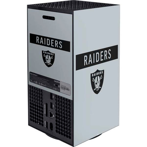 NFL Las Vegas Raiders Silver Performance Series Xbox Series X Bundle Skin