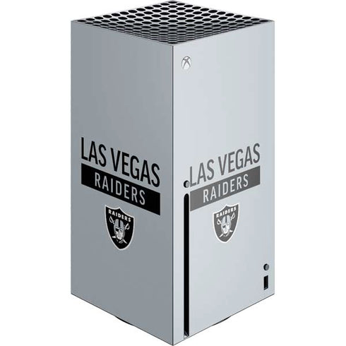NFL Las Vegas Raiders Silver Performance Series Xbox Series X Console Skin