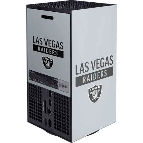 NFL Las Vegas Raiders Silver Performance Series Xbox Series X Console Skin