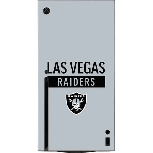 NFL Las Vegas Raiders Silver Performance Series Xbox Series X Console Skin