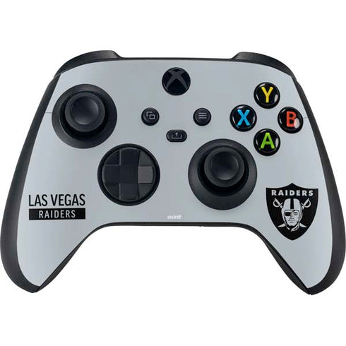NFL Las Vegas Raiders Silver Performance Series Xbox Series X Controller Skin
