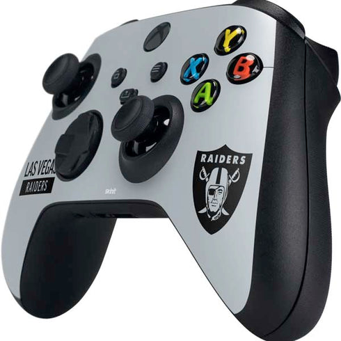 NFL Las Vegas Raiders Silver Performance Series Xbox Series X Controller Skin