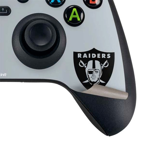 NFL Las Vegas Raiders Silver Performance Series Xbox Series X Controller Skin