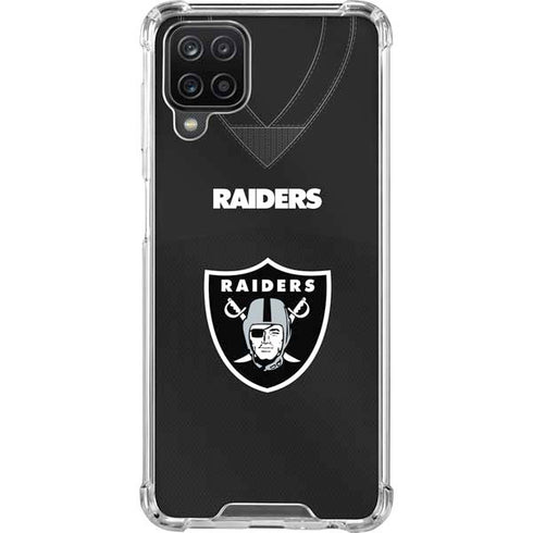 NFL Las Vegas Raiders Team Jersey Galaxy A12 Clear Case