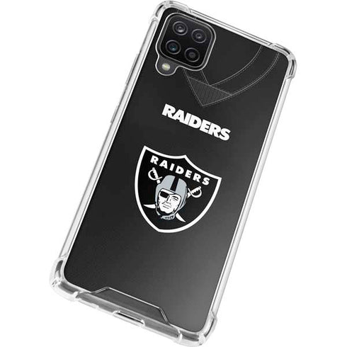 NFL Las Vegas Raiders Team Jersey Galaxy A12 Clear Case