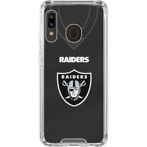NFL Las Vegas Raiders Team Jersey Galaxy A30 Clear Case