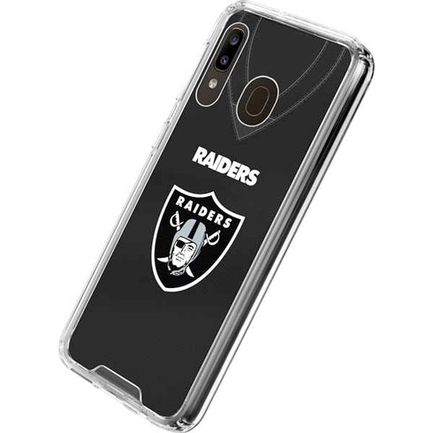 NFL Las Vegas Raiders Team Jersey Galaxy A30 Clear Case