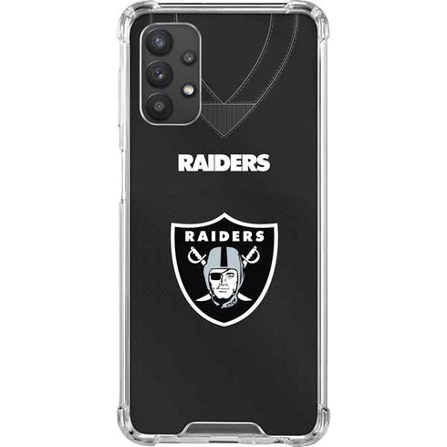 NFL Las Vegas Raiders Team Jersey Galaxy A32 5G Clear Case