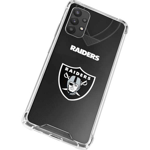 NFL Las Vegas Raiders Team Jersey Galaxy A32 5G Clear Case