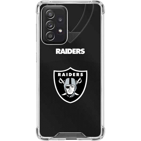 NFL Las Vegas Raiders Team Jersey Galaxy A52 5G Clear Case