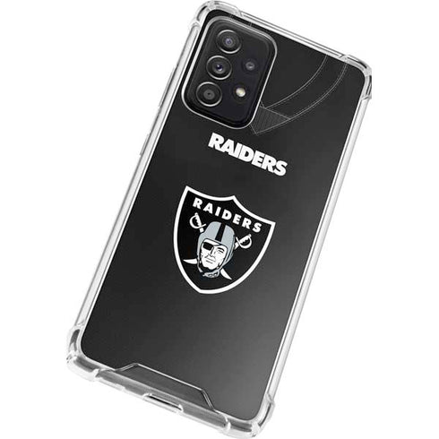 NFL Las Vegas Raiders Team Jersey Galaxy A52 5G Clear Case