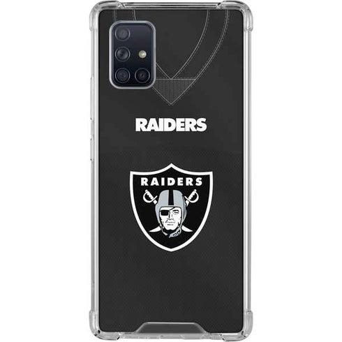 NFL Las Vegas Raiders Team Jersey Galaxy A71 5G Clear Case