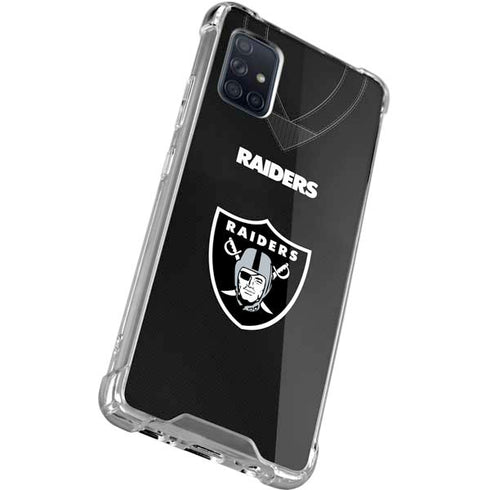 NFL Las Vegas Raiders Team Jersey Galaxy A71 5G Clear Case