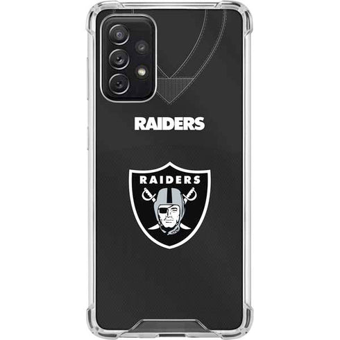 NFL Las Vegas Raiders Team Jersey Galaxy A72 5G Clear Case