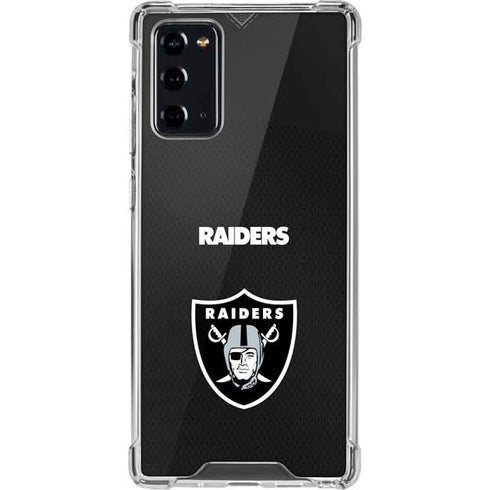NFL Las Vegas Raiders Team Jersey Galaxy Note20 5G Clear Case