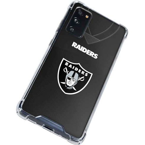 NFL Las Vegas Raiders Team Jersey Galaxy S20 FE Clear Case