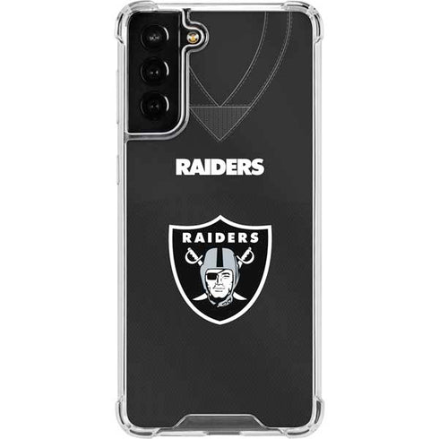 NFL Las Vegas Raiders Team Jersey Galaxy S21 FE Clear Case