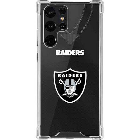 NFL Las Vegas Raiders Team Jersey Galaxy S22 Ultra Clear Case