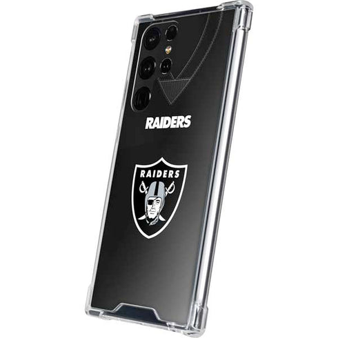 NFL Las Vegas Raiders Team Jersey Galaxy S22 Ultra Clear Case