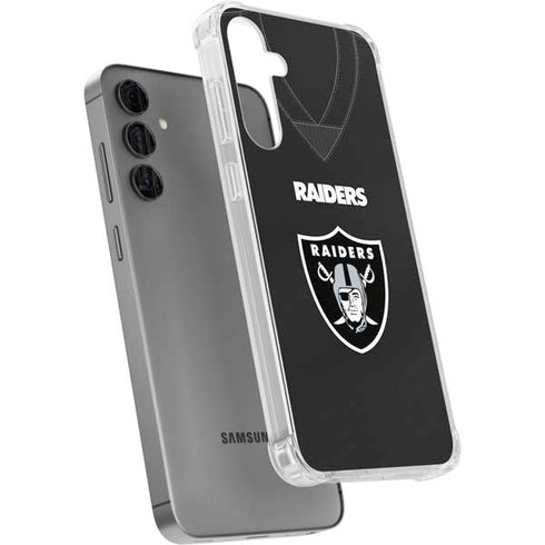 NFL Las Vegas Raiders Team Jersey Galaxy S24 Plus Clear Case