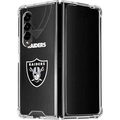 NFL Las Vegas Raiders Team Jersey Galaxy Z Fold4 5G Clear Case