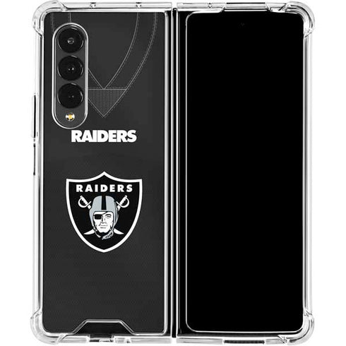 NFL Las Vegas Raiders Team Jersey Galaxy Z Fold4 5G Clear Case