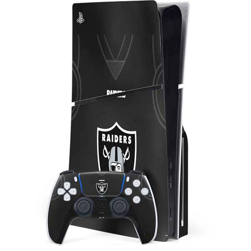 NFL Las Vegas Raiders Team Jersey PS5 Slim Disk Bundle Skin