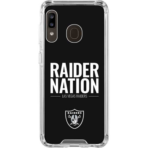 NFL Las Vegas Raiders Team Motto Galaxy A30 Clear Case