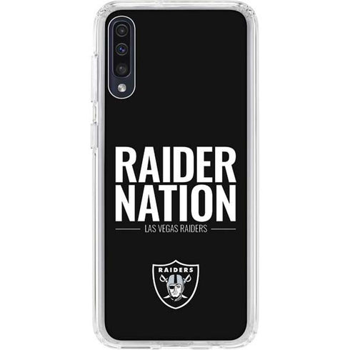 NFL Las Vegas Raiders Team Motto Galaxy A50 Clear Case
