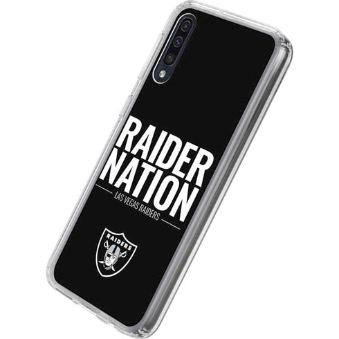 NFL Las Vegas Raiders Team Motto Galaxy A50 Clear Case