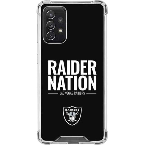 NFL Las Vegas Raiders Team Motto Galaxy A72 5G Clear Case