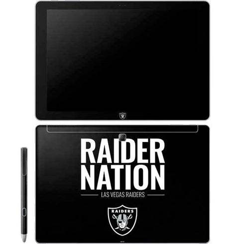 NFL Las Vegas Raiders Team Motto Galaxy Book 12in Skin