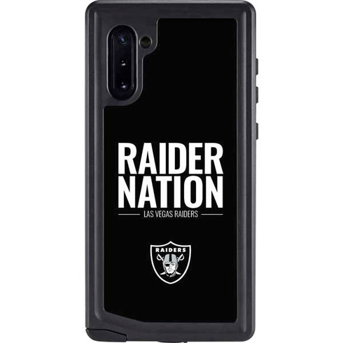 NFL Las Vegas Raiders Team Motto Galaxy Note 10 Waterproof Case