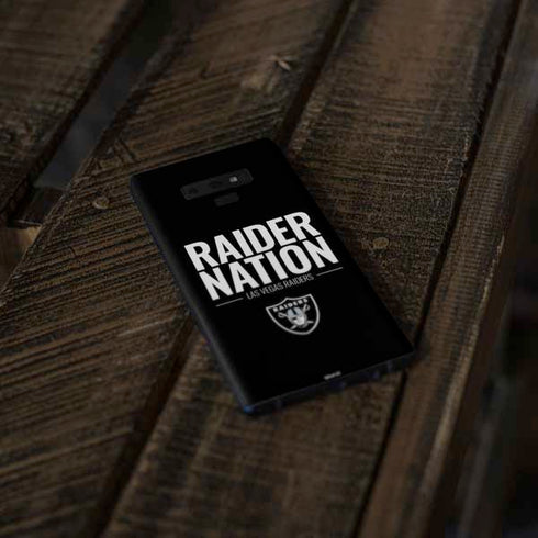 NFL Las Vegas Raiders Team Motto Galaxy Note 9 Skin