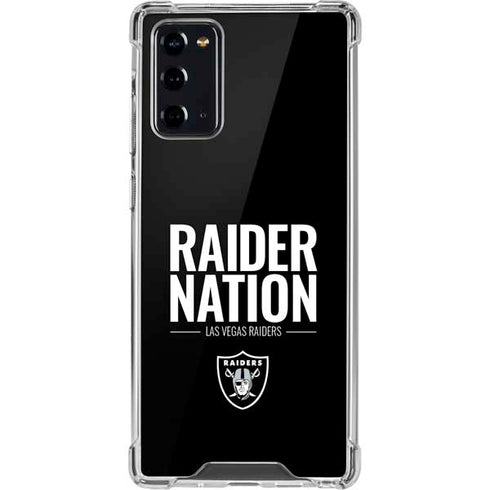NFL Las Vegas Raiders Team Motto Galaxy Note20 5G Clear Case