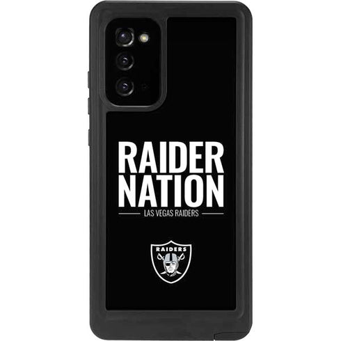 NFL Las Vegas Raiders Team Motto Galaxy Note20 5G Waterproof Case