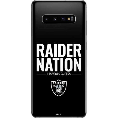 NFL Las Vegas Raiders Team Motto Galaxy S10 Plus Skin