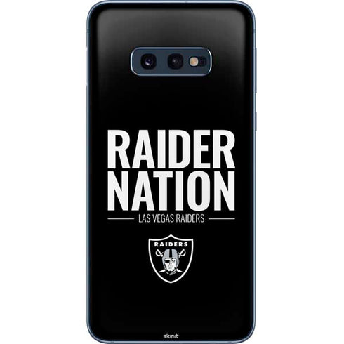 NFL Las Vegas Raiders Team Motto Galaxy S10e Skin