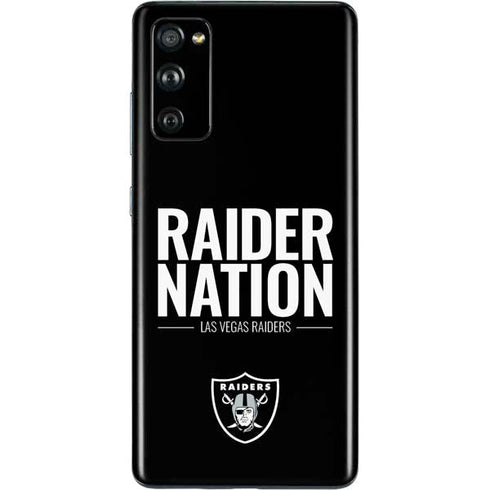 NFL Las Vegas Raiders Team Motto Galaxy S20 Fan Edition Skin