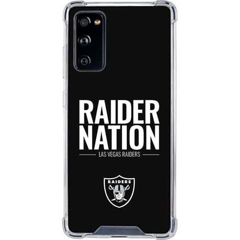 NFL Las Vegas Raiders Team Motto Galaxy S20 FE Clear Case