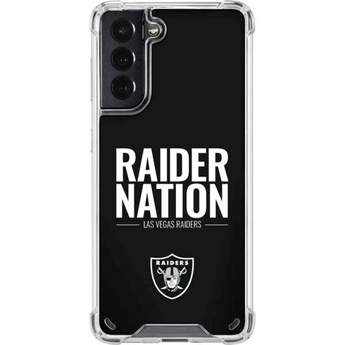 NFL Las Vegas Raiders Team Motto Galaxy S21 5G Clear Case