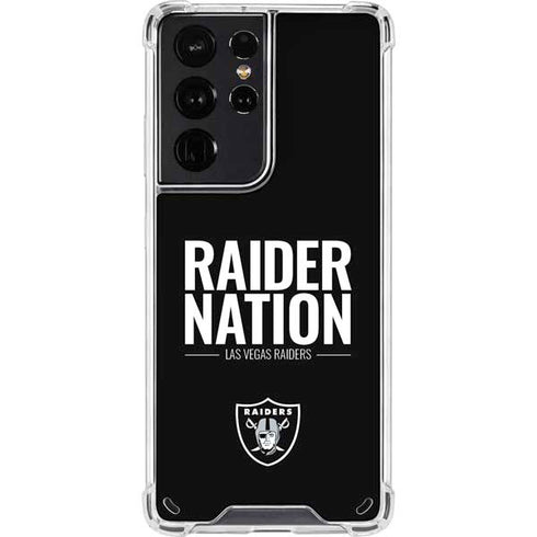 NFL Las Vegas Raiders Team Motto Galaxy S21 Ultra 5G Clear Case