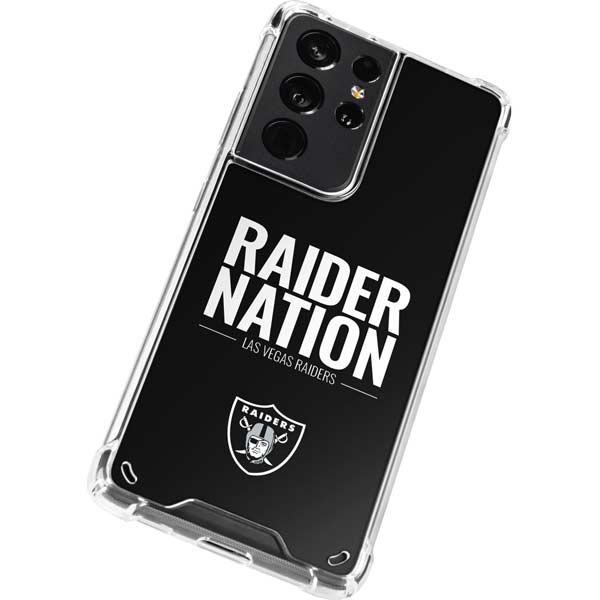 NFL Las Vegas Raiders Team Motto Galaxy S21 Ultra 5G Clear Case NFL Las Vegas Raiders Team Motto Galaxy S21 Ultra 5G Clear Case