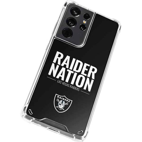 NFL Las Vegas Raiders Team Motto Galaxy S21 Ultra 5G Clear Case
