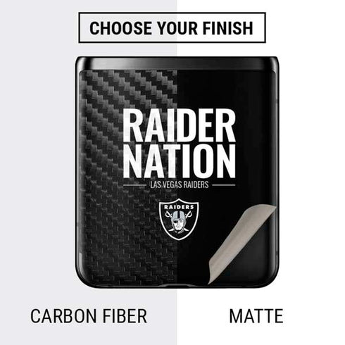 NFL Las Vegas Raiders Team Motto Galaxy Z Flip Skin
