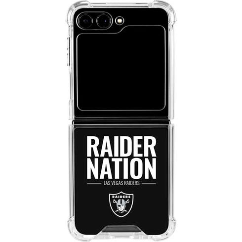 NFL Las Vegas Raiders Team Motto Galaxy Z Flip5 5G Clear Case